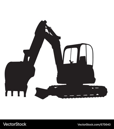 mini excavator silhouette|mini excavator clip art.